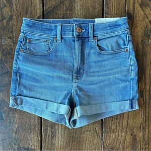 NWT American Eagle Jean Denim Super Hi-Rise Shortie Size 2